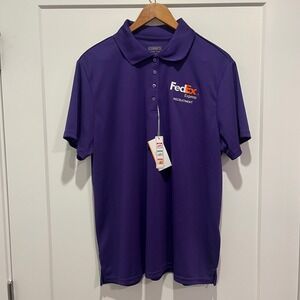Core365 FedEx Express Recruitment Polo Shirt Purple Womens 2XL NWT